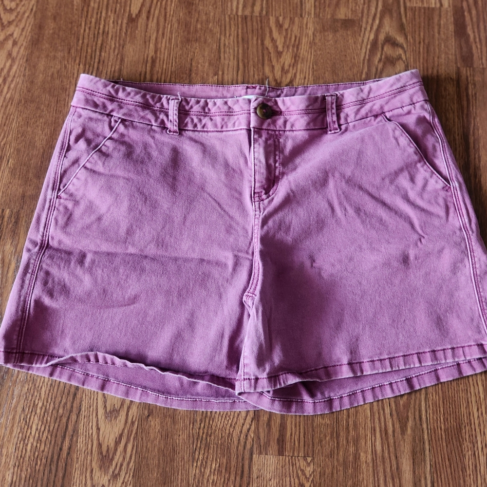 Maurices Pink Jean Shorts Relaxed Fit